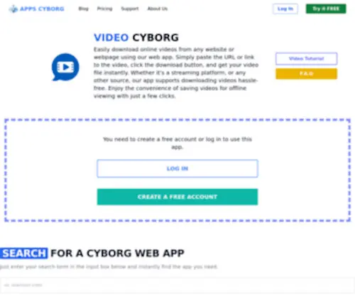 Videocyborg.com(Online Video Downloader) Screenshot