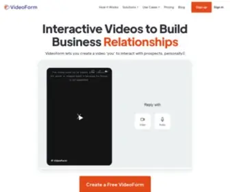 Videoform.com(Video Email & Interactive Video Platform) Screenshot