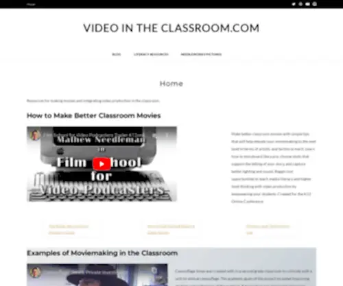 Videointheclassroom.com(Video in the) Screenshot