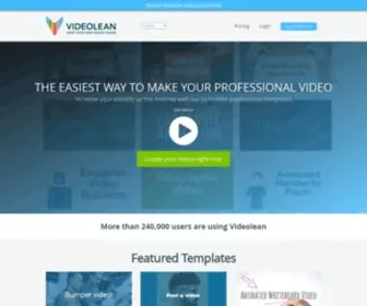 Videolean.com(Make your own video online) Screenshot