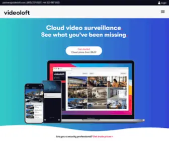 Videoloft.com(Cloud Video Surveillance for Security Systems) Screenshot