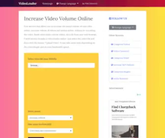 Videolouder.com(Increase Video Volume Online) Screenshot
