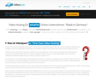Videolyser.de(Video Hosting aus Deutschland für Online) Screenshot
