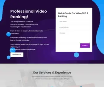 Videomarketingtopageone.com(Video Marketing To Page One) Screenshot