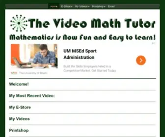 Videomathtutor.com(The Video Math Tutor Website) Screenshot