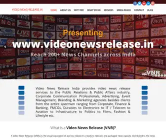 Videonewsrelease.in(Video News Release Service) Screenshot