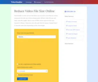 Videosmaller.com(Reduce Video File Size Online) Screenshot