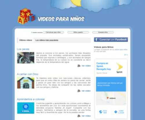 Videosparaninos.com(Videos para niños) Screenshot