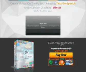 Videospinblasterproplus.com(Video Spin Blaster Pro) Screenshot