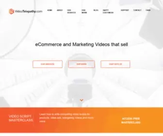Videotelepathy.com(ECommerce and Marketing Videos that sell) Screenshot