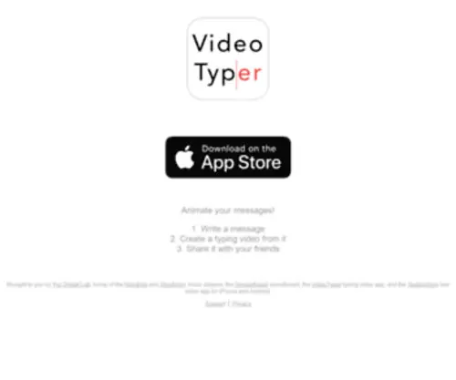 Videotyper.com(VideoTyper iphone app) Screenshot