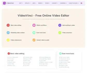 Videovinci.com(The One and Only Versatile and Free Online Video Editor) Screenshot