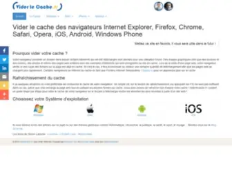 Viderlecache.fr(Vider le cache des navigateurs IE) Screenshot