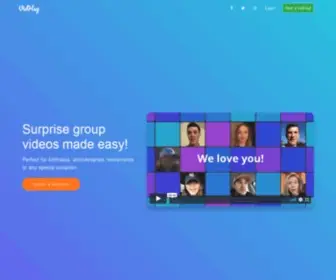 Vidhug.com(Surprise Group Video Gifts For Birthdays & More) Screenshot