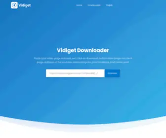 Vidiget.com(Vidiget video downloader) Screenshot