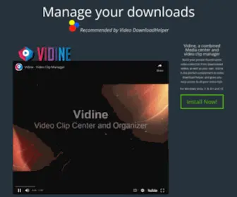 Vidine.net(Video Clip Manager) Screenshot