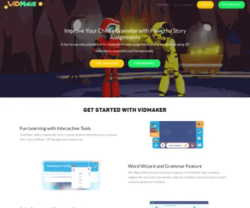 Vidmaker.io(Create amazing videos for class assignments in minutes) Screenshot