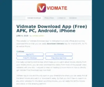 Vidmatedownloadapp.com(Vidmatedownloadapp) Screenshot