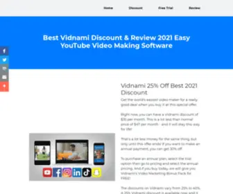 Vidnamidiscount.net(Best Vidnami Discount 2021 for Life formerly Content Samurai Best Vidnami Discount 2021 for Life formerly Content Samurai) Screenshot