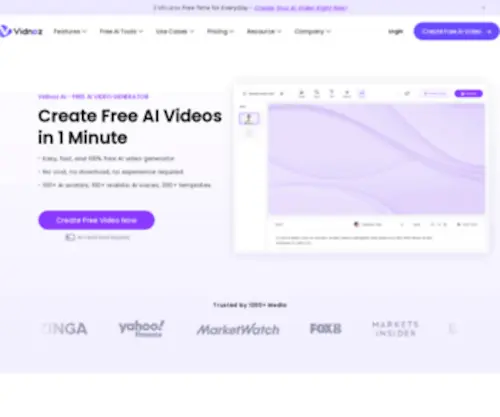 Vidnoz.com(Vidnoz AI Tools) Screenshot