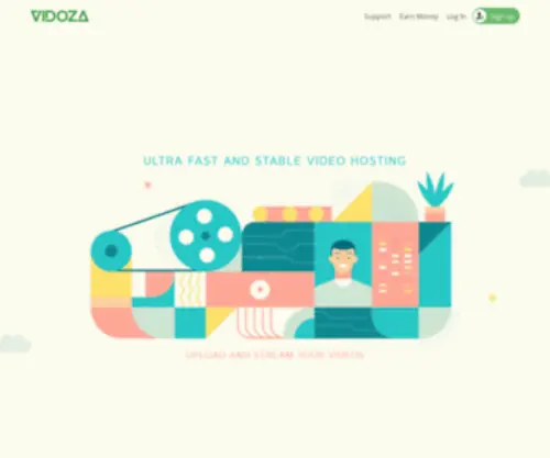 Vidoza.net(Free video hosting and video player) Screenshot