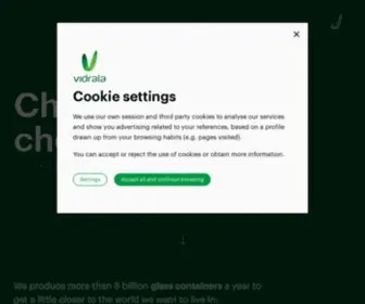 Vidrala.com(Fabricación y venta de envases) Screenshot