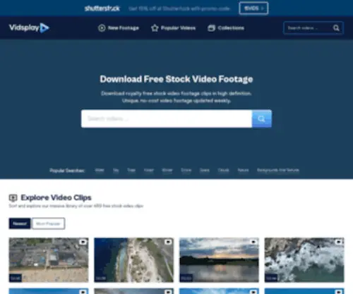 Vidsplay.com(Royalty Free Stock Video Footage Clips) Screenshot