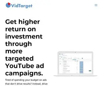 Vidtarget.io(Better Targeting for YouTube Ads) Screenshot