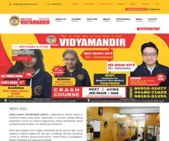 Vidyamandirshimla.com(A pioneer institute for Medical & Non) Screenshot