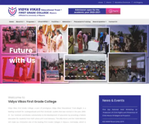 Vidyavikasfirstgradecollege.com(Vidya Vikas First Grade College) Screenshot