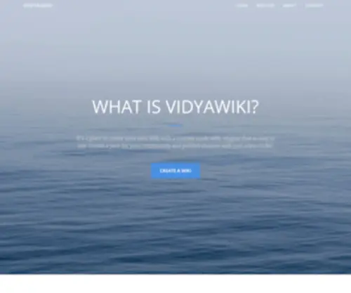 Vidyawiki.com(VidyaWiki a place to create your own wiki with a custom made wiki) Screenshot