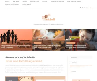 Vie-DE-Famille.fr(Blog parentalité et organisation familiale) Screenshot