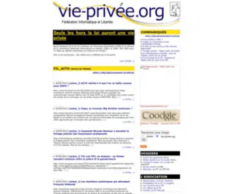 Vie-Privee.org(Vie Privee) Screenshot