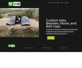 Viegear.com(Custom designed hats) Screenshot