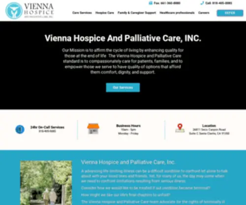 Viennahospice.com(Just another WordPress site) Screenshot