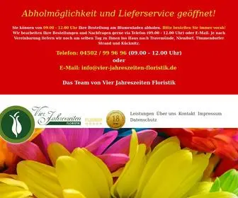 Vier-Jahreszeiten-Floristik.de(Startseite des Blumenfachgeschäfts) Screenshot