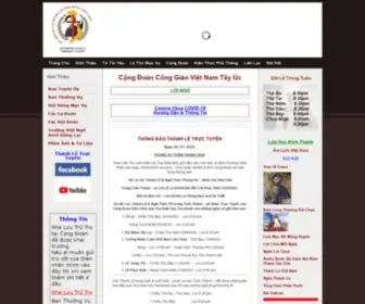 VietcatholicPerth.org(Cộng Đoàn Công Giáo Việt Nam Tây Úc) Screenshot