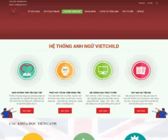 Vietchild.vn(Hệ thống trung tâm Anh ngữ trẻ em VietChild) Screenshot