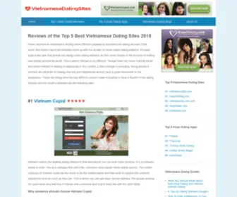 Vietnamesedatingsites.com(Top 5 Best Vietnamese Dating Sites Reviews in 2018) Screenshot