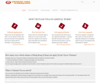 Vietnamimmigration.hk(Vietnam visa for Hong Kong citizens) Screenshot