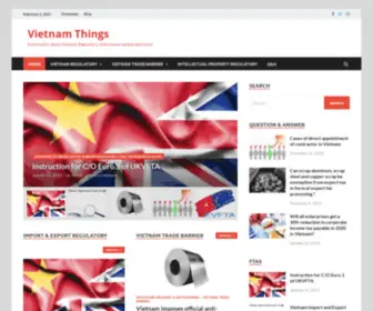 Vietnamthings.com(Information about Vietnam Regulatory) Screenshot