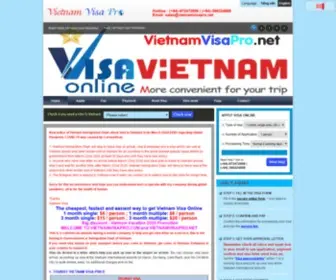 Vietnamvisapro.net(Vietnam Visa on Arrival) Screenshot