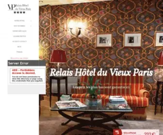 Vieuxparis.com(Relais Hôtel du Vieux Paris) Screenshot