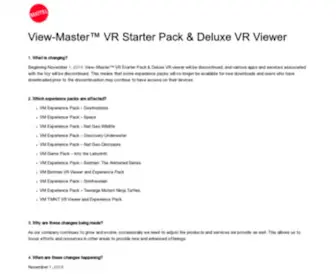 View-Master.com(View-Master Information and FAQs) Screenshot