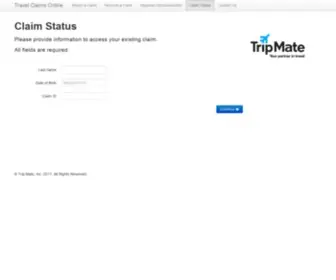 Viewclaimstatus.com(Travel Claims Online) Screenshot