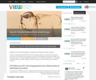 Viewjournal.eu(VIEW Journal of European Television History and Culture) Screenshot