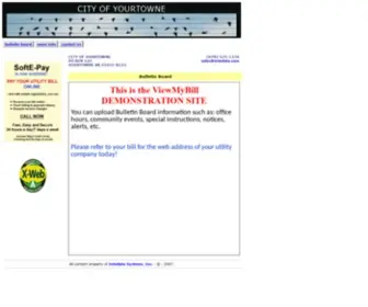 Viewmybill.net(CITY OF YOURTOWNE Online Billing and Payment) Screenshot