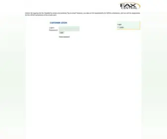 Viewmyfax.com(Electronic Fax Customer Portal) Screenshot