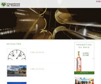 Vignerons-Tornac.com(Vignerons de Tornac) Screenshot