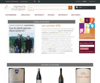 Vigneronsdexception.com(Vente) Screenshot